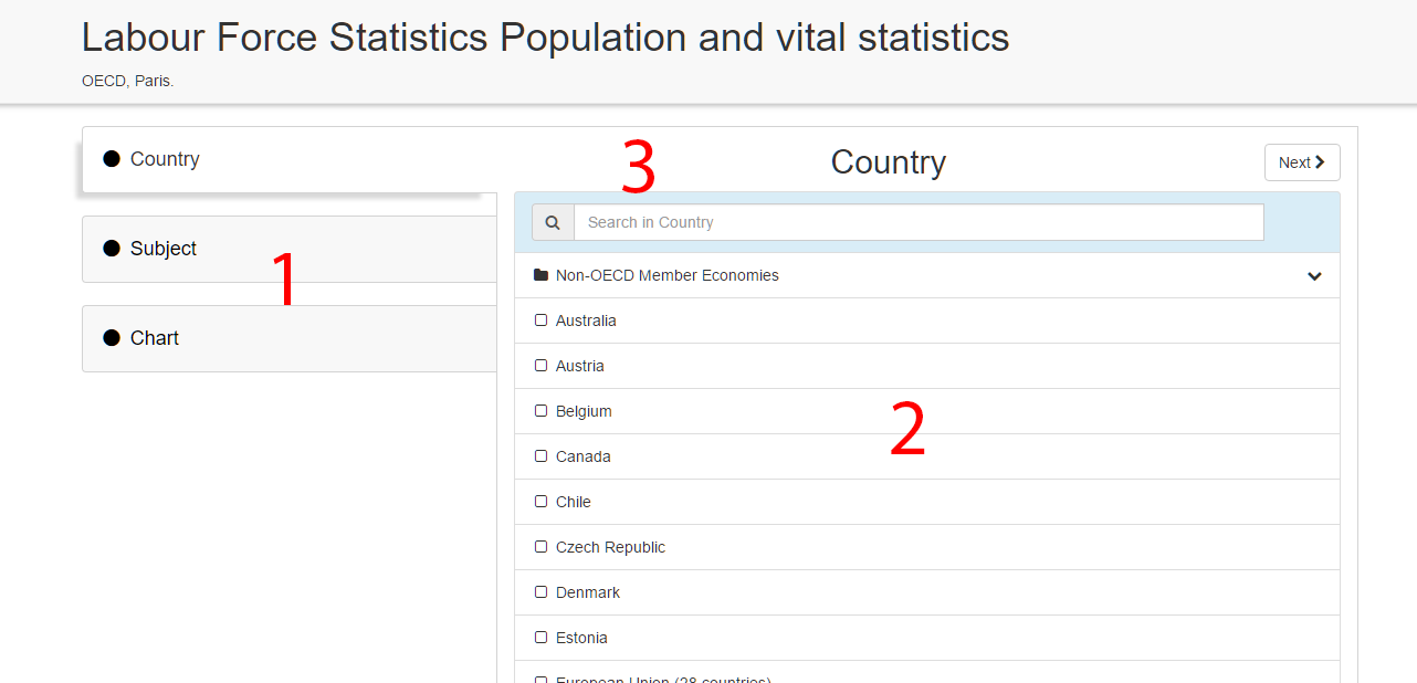 selection at database level